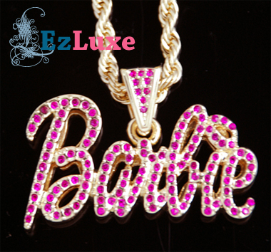 ICED NICKI MINAJ Barbie Pendant Ladies Hip Hop Necklace eBay