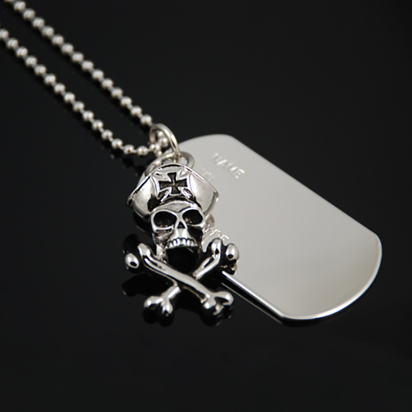 Skull Dog Tag Necklace - Image 2
