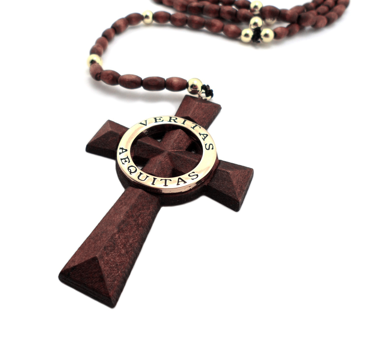 New Veritas Aequitas Boondock Rosary Cross Necklace 